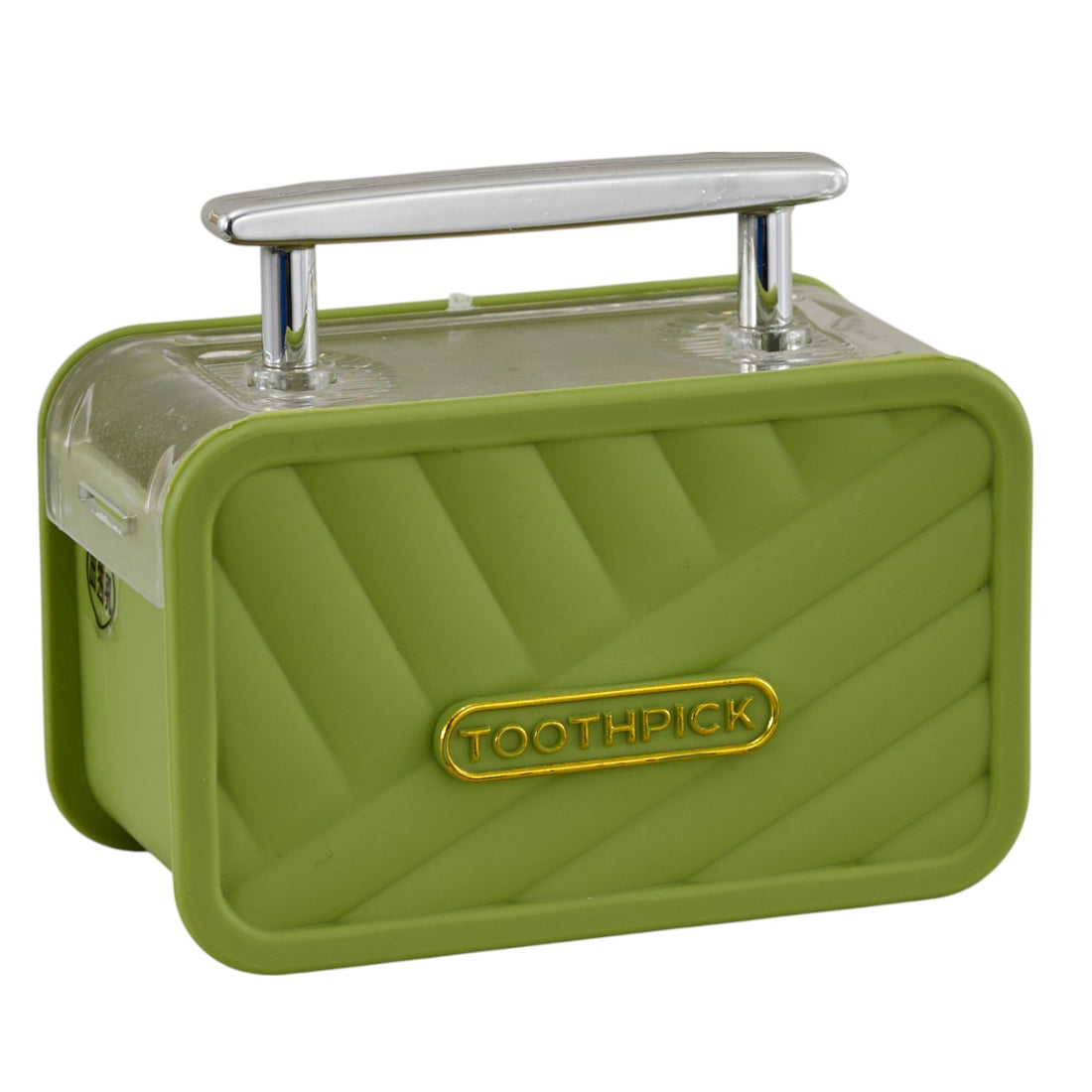 The Arcolaio Green Suitcase Toothpick Holder 7.5x5x3.5 cm Original Table Accessory