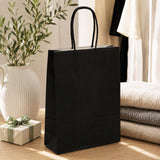 L'Arcolaio Black Kraft Shopper Christmas Gifts 18x7x24 cm Pack of 10 pcs