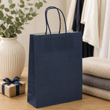 L'Arcolaio Blue Kraft Shopper Bag 18x7x24 cm Christmas Gifts Box of 10 pcs