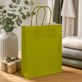 L'Arcolaio Kraft Lime Shopper Christmas Gifts 18x7x24 cm Pack of 10