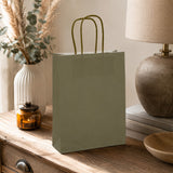 L'Arcolaio Green Kraft Shopper Gift Bags 18x7x24 cm Pack of 10