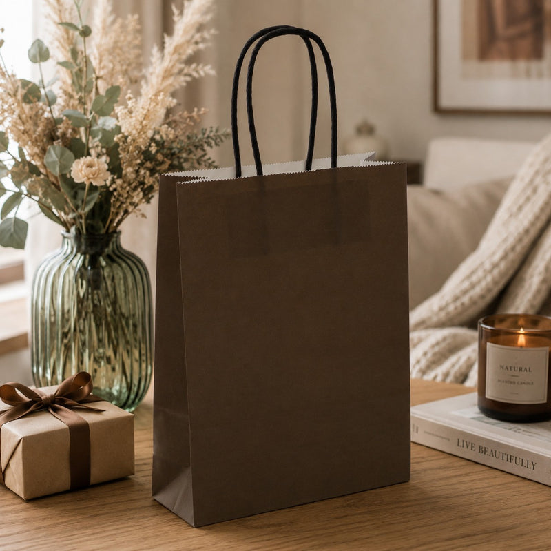 L'Arcolaio Brown Kraft Shopper Christmas Gifts 18x7x24 cm Set of 10 pieces