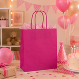 L'Arcolaio Fuxia Kraft Shopper Christmas Gifts 22x10x29 Box 10 Pcs