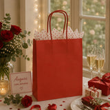 L'Arcolaio Red Kraft Shopper Christmas Gifts 26X11X34 Cm Pack of 10 Units