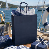 L'Arcolaio Blue Kraft Shopper Gift Bags 36X12X41 Cm Box of 10 Pcs