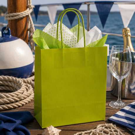 L'Arcolaio Lime Kraft Shopper 36X12X41 Cm Christmas Gifts Cf 10 Pcs
