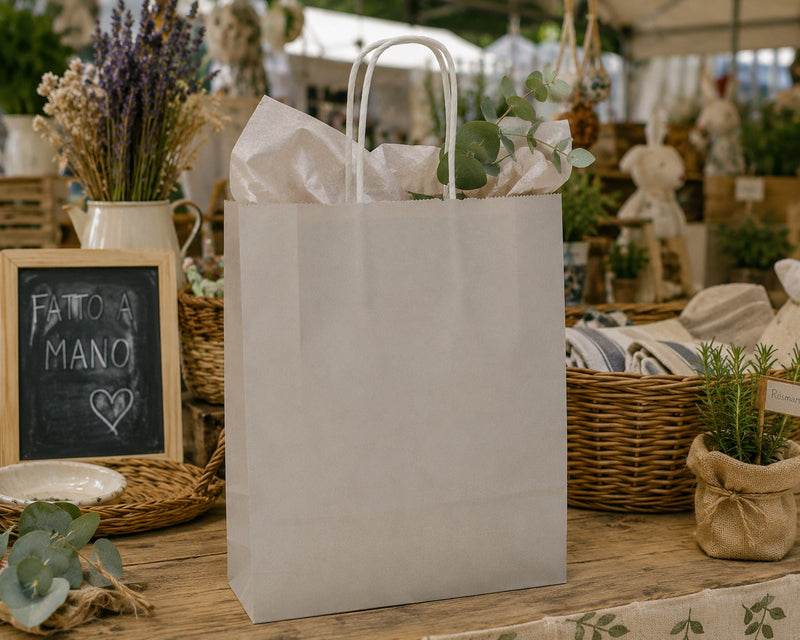 L'Arcolaio Shopper Kraft Tortora Christmas Gifts 36x12x41 cm 10 pcs