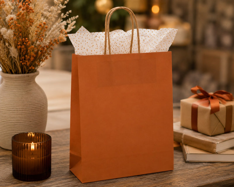 L'Arcolaio Shopper Kraft Rust Christmas Gifts 36X12X41 Cm Box of 10 Pcs