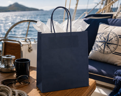 L'Arcolaio Blue Kraft Shopper Gift Bag 45X15X50 Cm Pack of 10 Units