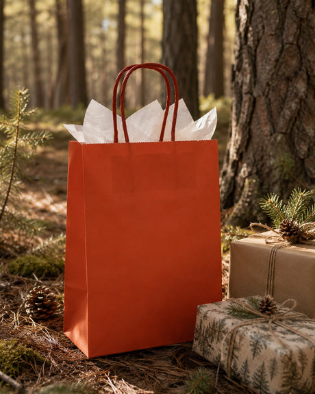 L'Arcolaio Red Kraft Shopper Christmas Gift 54X14X45 Cm Box of 10 Pcs