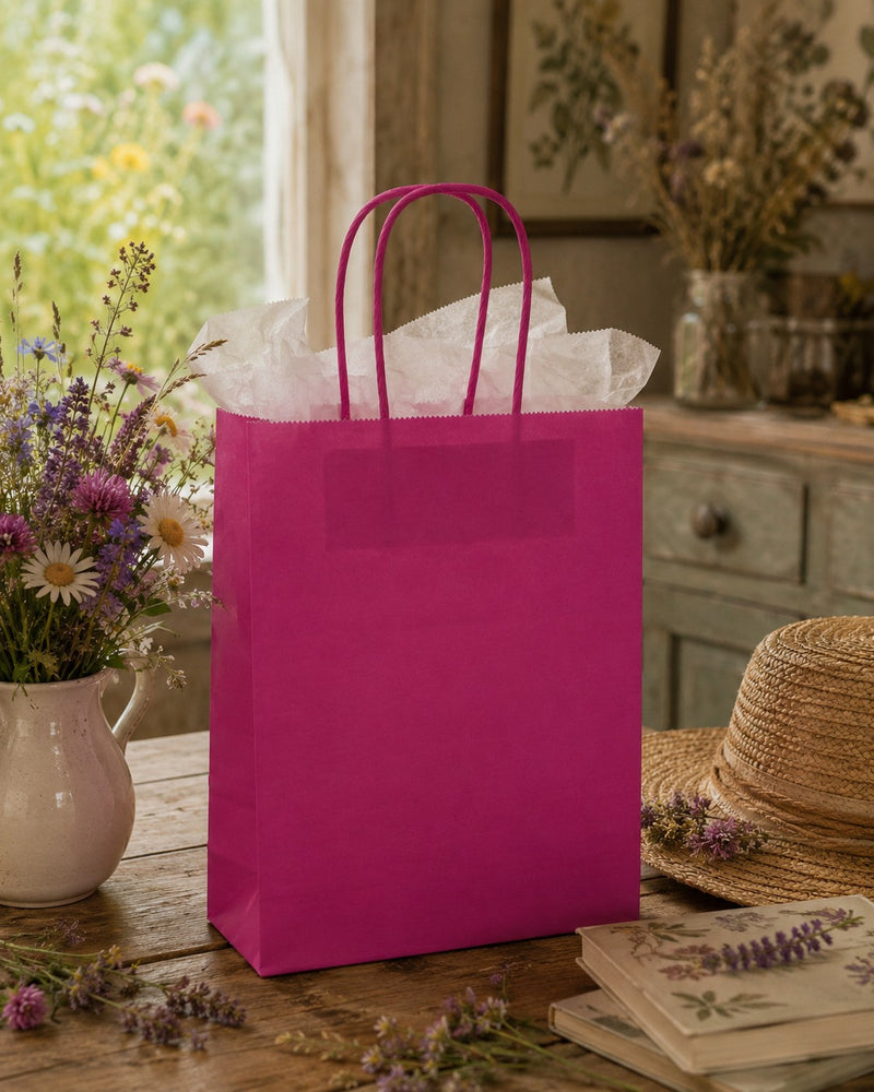 L'Arcolaio Shopper Kraft Fuchsia Christmas Gifts 54X14X45 Cm Pack 10 Pcs