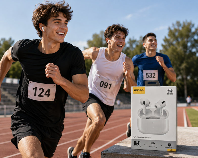L'Arcolaio TWS Bluetooth Wireless Earbuds with Wireless Charging Case, Hi-Fi, 25-Hour Battery Life, White