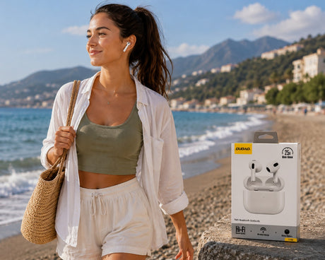 L'Arcolaio Auricolari Wireless Bluetooth TWS con Custodia di Ricarica Wireless, Hi-Fi, Autonomia 25 Ore, Bianco