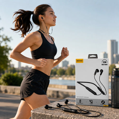 L'Arcolaio Auricolari Bluetooth Wireless Neckband con Archetto da Collo, Hi-Fi, Microfono HD, Batteria 280 mAh, Autonomia 25 Ore, Nero
