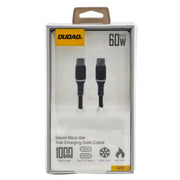 The Arcolaio USB-C to USB-C 60W Liquid Silica Gel Fast Charging Cable 1m Black