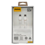 The Arcolaio USB-C to USB-C 60W Liquid Silica Gel Fast Charging 1m White Cable