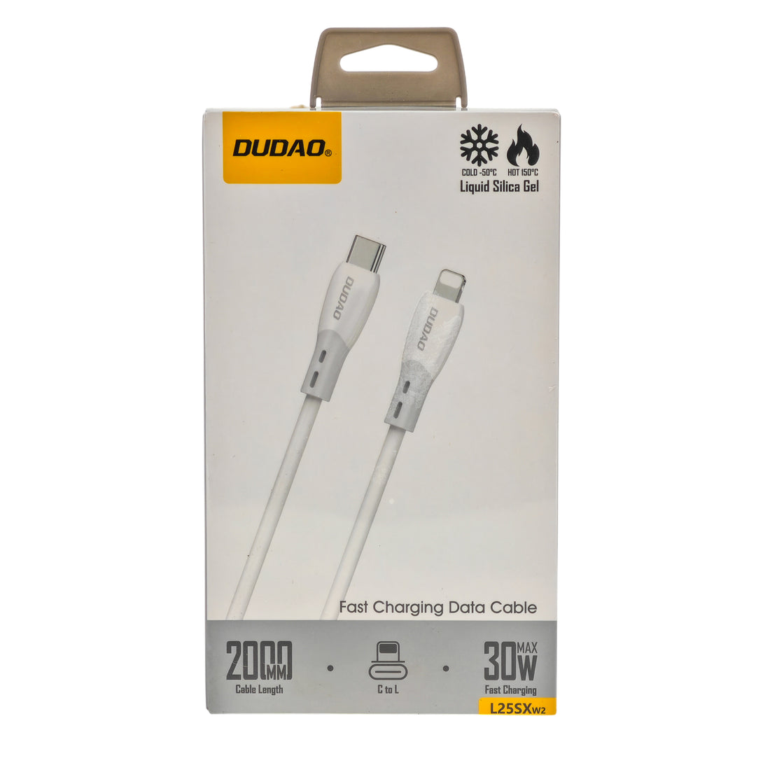 L'Arcolaio USB-C to Lightning Cable 30W Liquid Silicone Fast Charging 2 m White