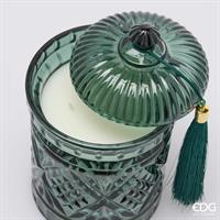 EDG Enzo De Gasperi Candela Natalizia Crystal Profumata Cardamom Snaps H18 Ø12 cm – Decorazione di Natale