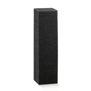 Scotton Champagne Bottle Box 100 x 100 x 340 Mm Black Silk 10 Pcs