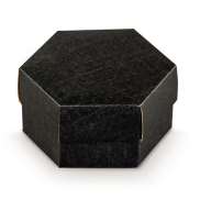 Hexagon Box with Divider 110 x 60 Mm Black 10 Pcs