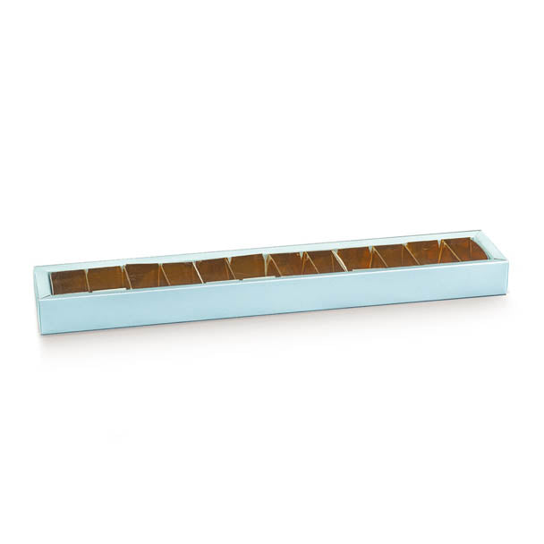 Scotton Box Square 360 ​​x 50 x 30 Mm Blue Linen 10 Pcs