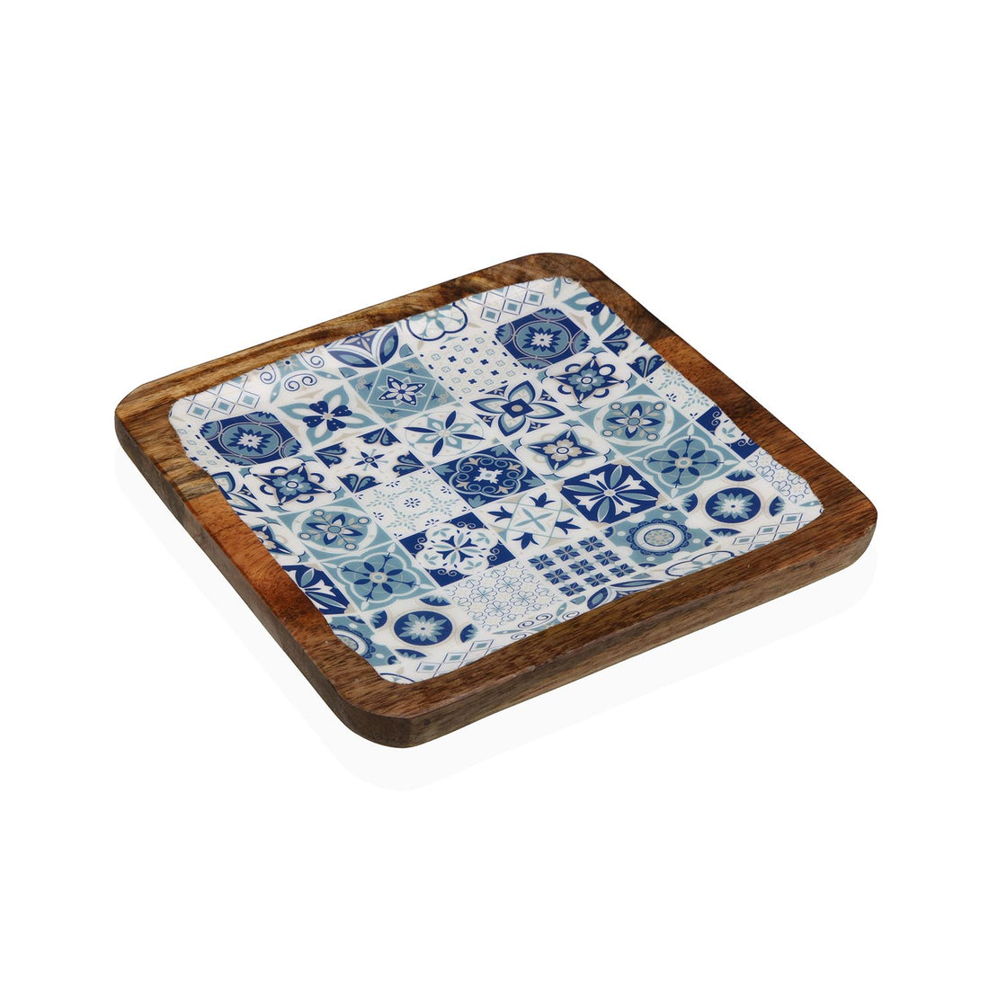Versa Azurita Square Plate in Mango Wood