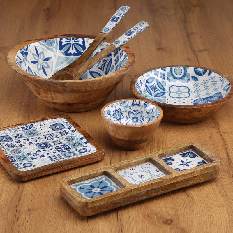 Versa Three Compartment Plate Azurita
