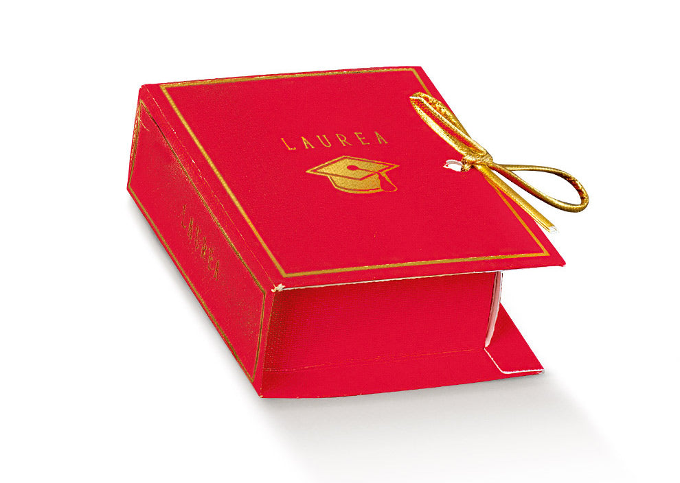 Scotton Book Box 70 x 60 x 30 Mm Graduation Red Linen 10 Pcs