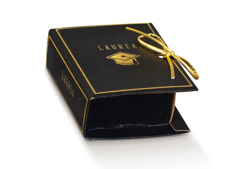 Book Box 70 x 60 x 30 Mm Graduation Silk Black 10 Pcs 