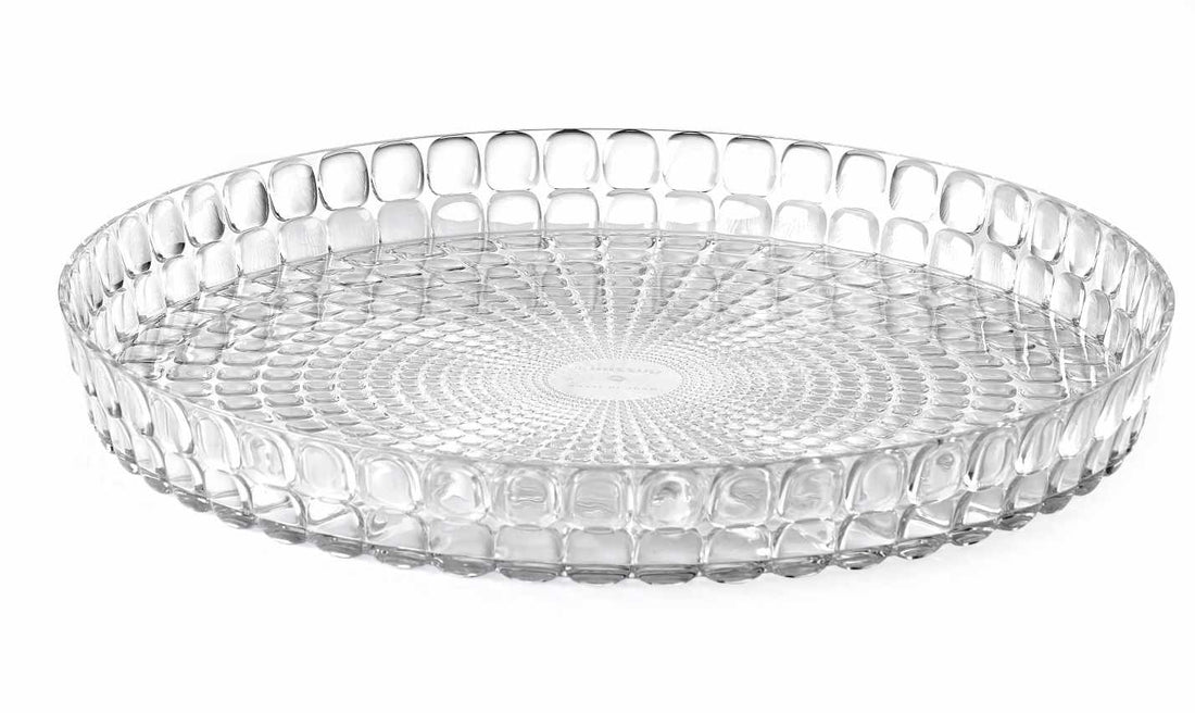GUZZINI Tiffany Round Tray D 35.6 Cm H 4 Cm Transparent
