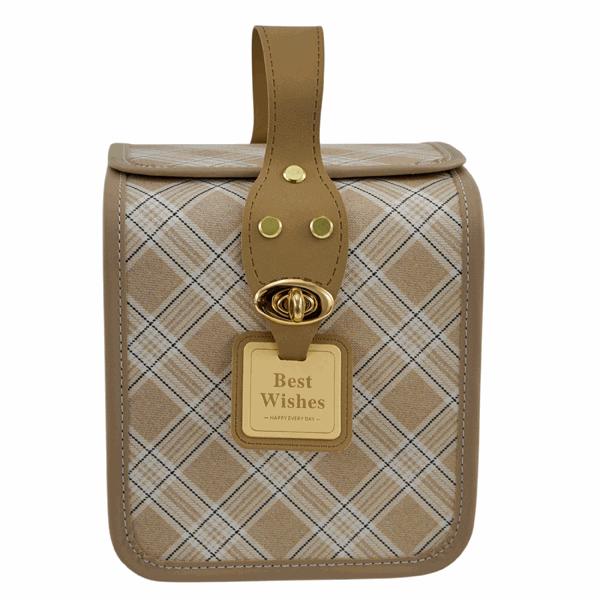 L'Arcolaio Vintage Brown Medium Square Box 16.3x16.3x17.5 cm