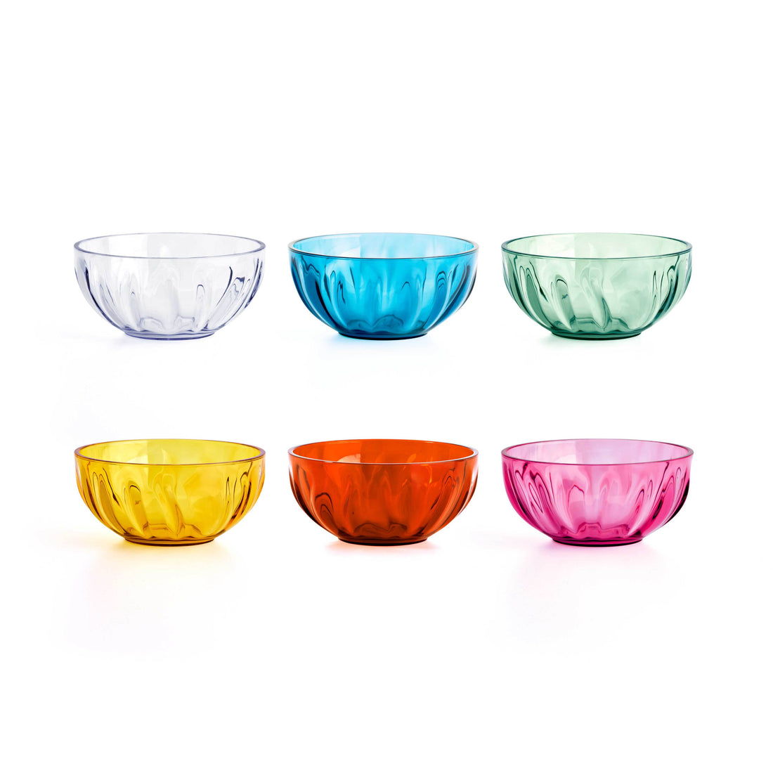 GUZZINI Set of 6 Chef Line Aqua D 12 Cm Plastic Bowls – Colorful Bowls for Table and Kitchen