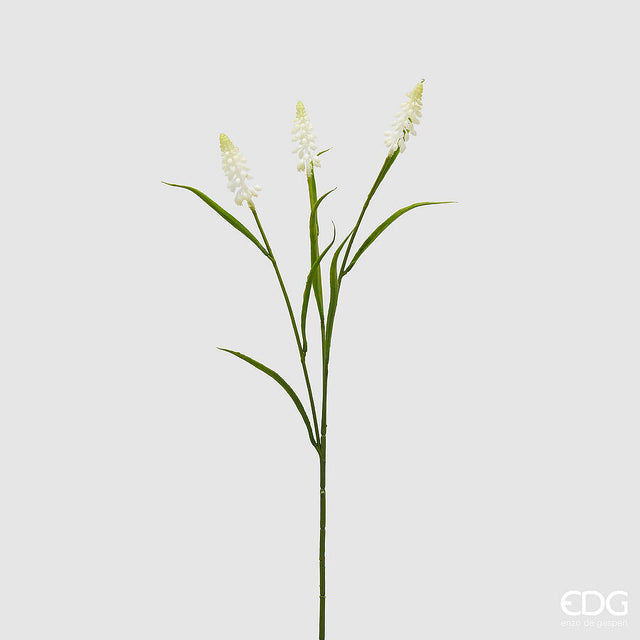 edg enzo de gasperi ramo muscari artificiale con 3 fiori h 59 cm ivory ean 8059824359353