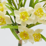 edg enzo de gasperi bouquet narciso artificiale 4 mazzetti con foglie h 38 cm white yellow ean 8059824474476