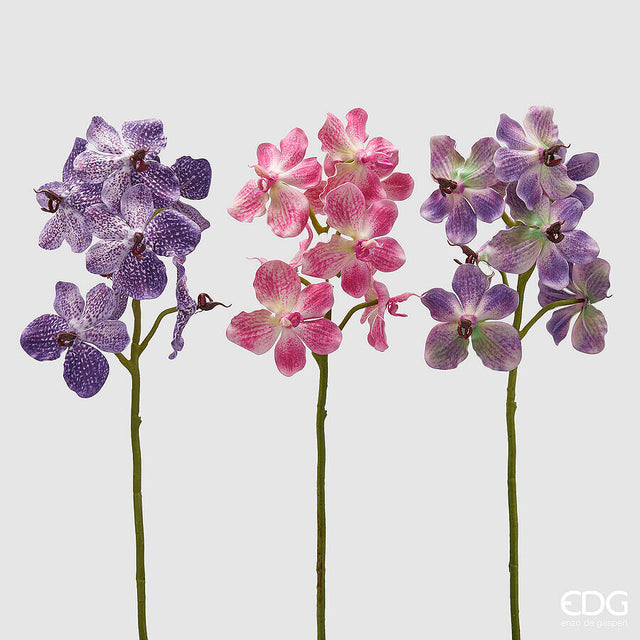 edg enzo de gasperi ramo orchidea vanda artificiale h 70 cm ass violet mix 1 pz ean 8059824475510