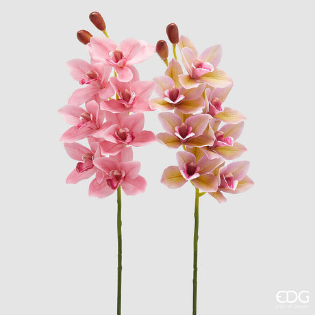 edg enzo de gasperi ramo orchidea cymbidium artificiale h 80 cm con bocciolo ass two tone pink 1 pz ean 8059824505668