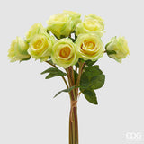 edg enzo de gasperi edg enzo de gasperi mazzo rosa con foglie h 40 cm bouquet 10 fiori yellow green ean 8059824530981