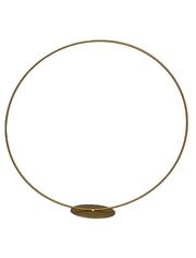 Wicker Box Gold Circle on Pedestal D 25 Cm