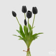 edg enzo de gasperi edg enzo de gasperi bouquet di 5 tulipani chiusi gomma olis h 40 cm black ean 8059824081711