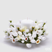 EDG Enzo De Gasperi Crown Candle Holder Crocus-Mix D 21 Cm Int. 8 Cm White