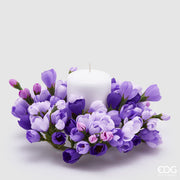 EDG Enzo De Gasperi Crown Candle Holder Crocus-Mix D 21 Cm Int. 8 Cm Purple