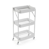 Versa Folding Cart in White Metal