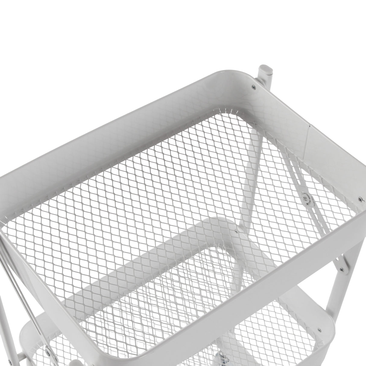 Versa Folding Cart in White Metal