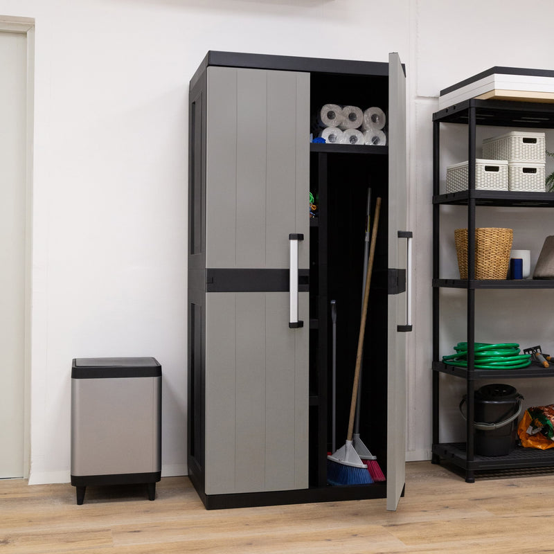 Toomax 2-Door Garage Mega Utility Cabinet - Tool Storage Cabinet with 4 Adjustable Shelves