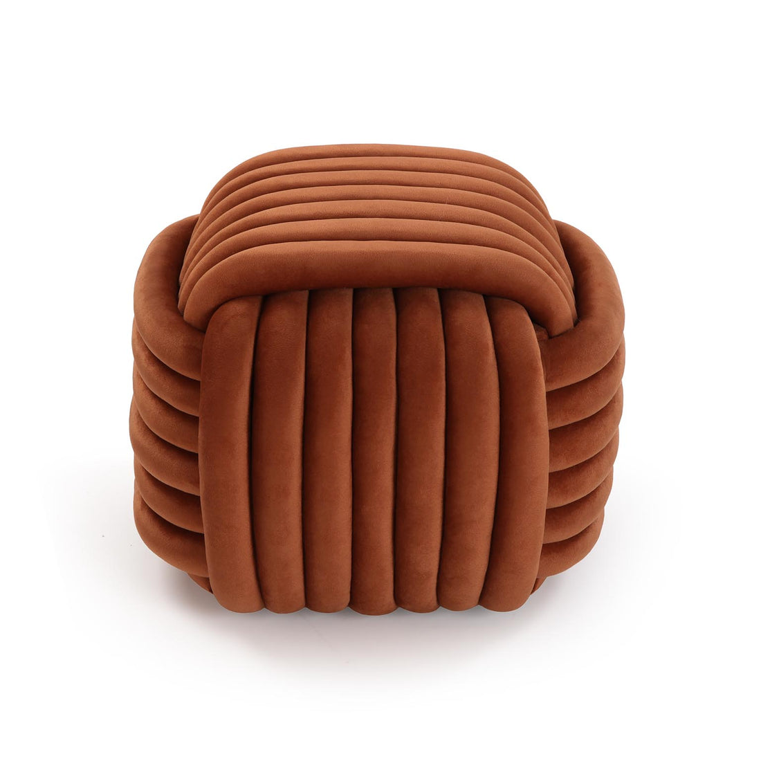 Versa Square Brown Pouf
