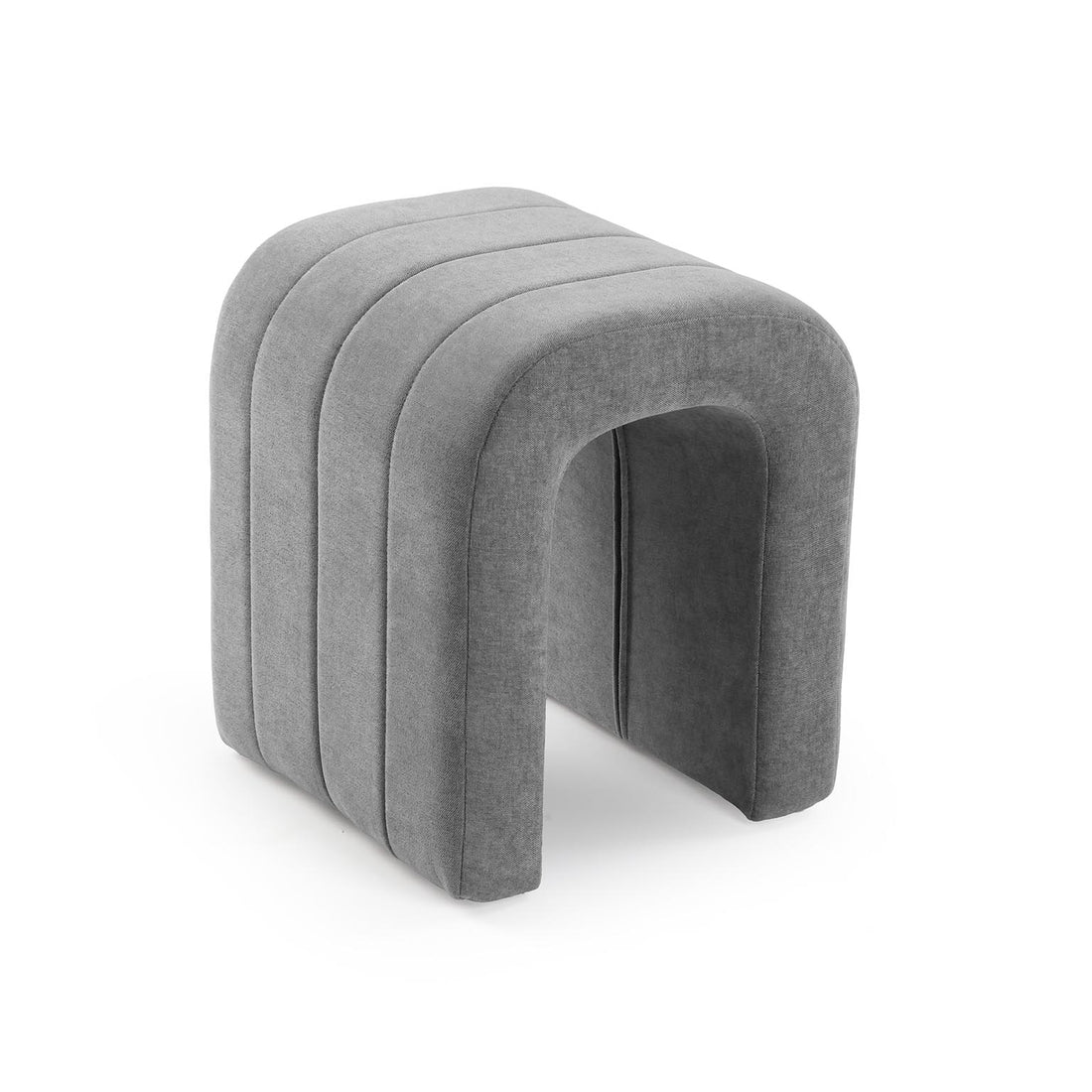 Versa Padded Stool Light Grey