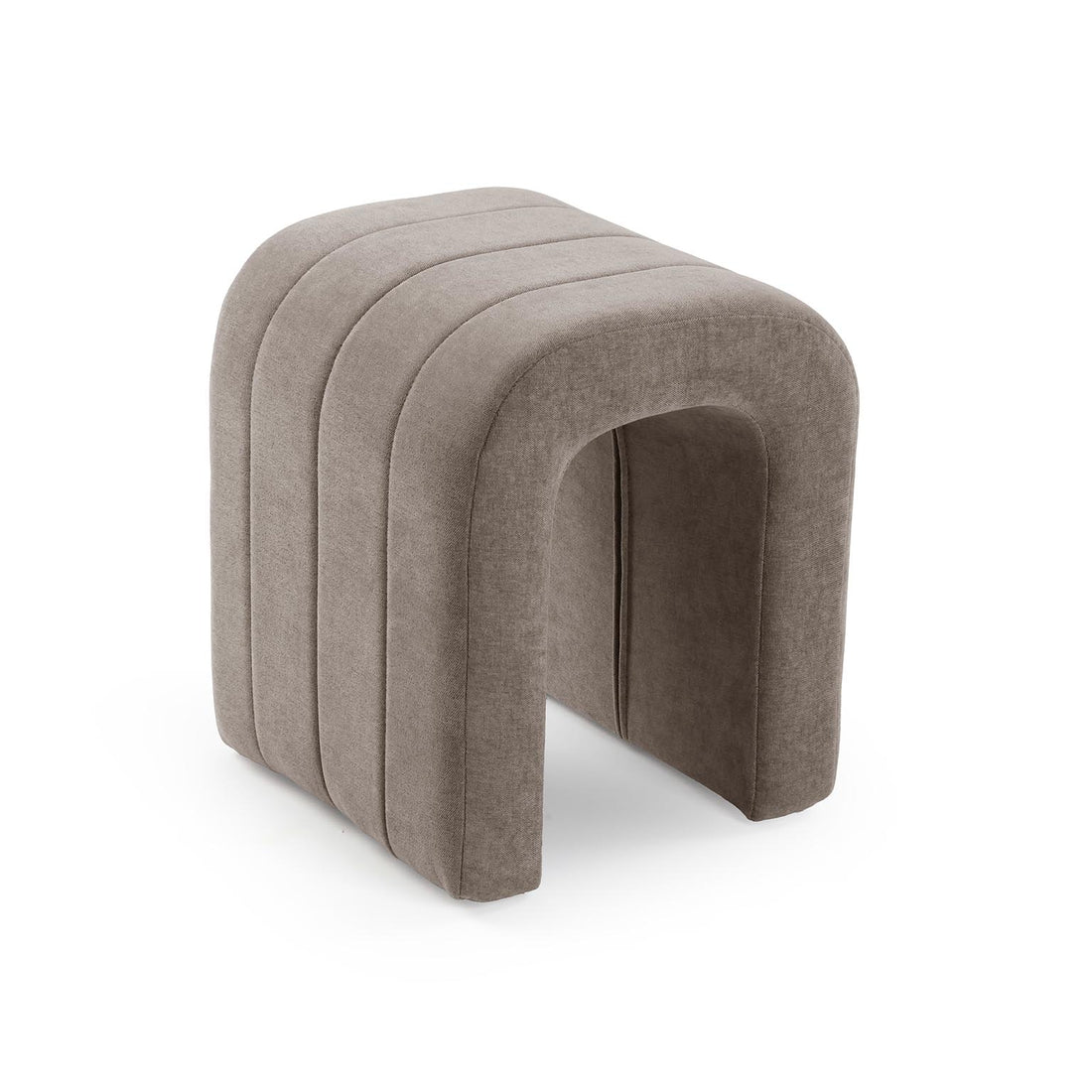 Padded Stool Beige