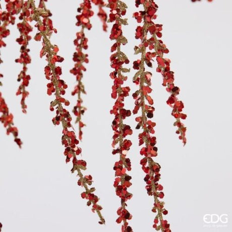 EDG Enzo De Gasperi Spiga Natalizia Glitter Cadente H75 cm Red – Christmas Decoration