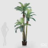 edg enzo de gasperi edg enzo de gasperi palma areca 3 tronchi con vaso artificiale h 300 cm green ean 8056372625275