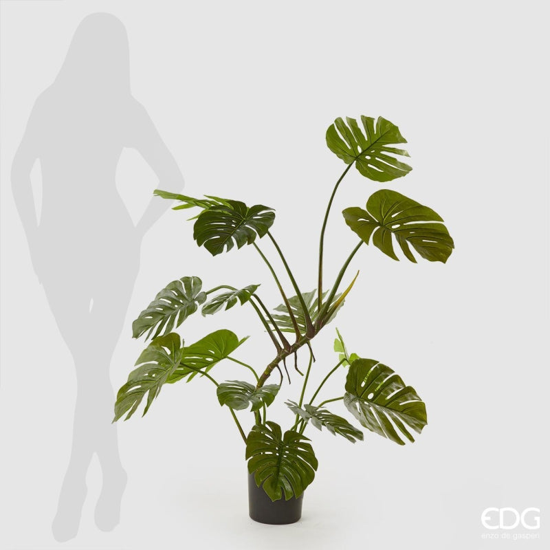 edg enzo de gasperi edg enzo de gasperi monstera pianta con vaso artificiale h 128 cm green ean 8059824923011